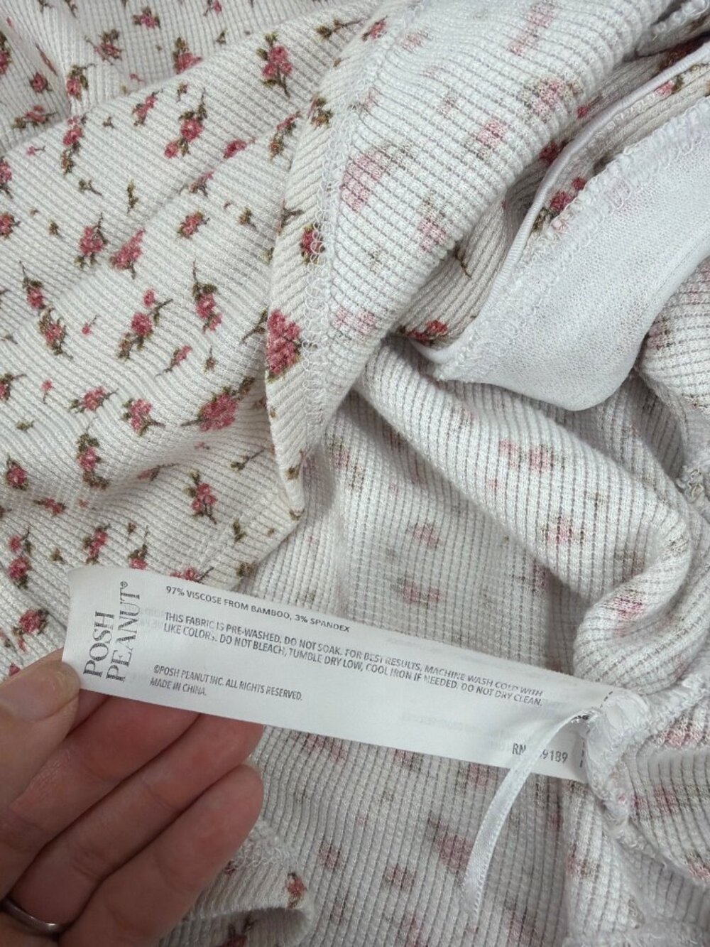 Posh Peanut Womens Medium Floral Bamboo Viscose Pajama Set Loungewear Cottage - Picture 5 of 12